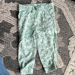Teal floral print leggings green Janie and Jack 2T
